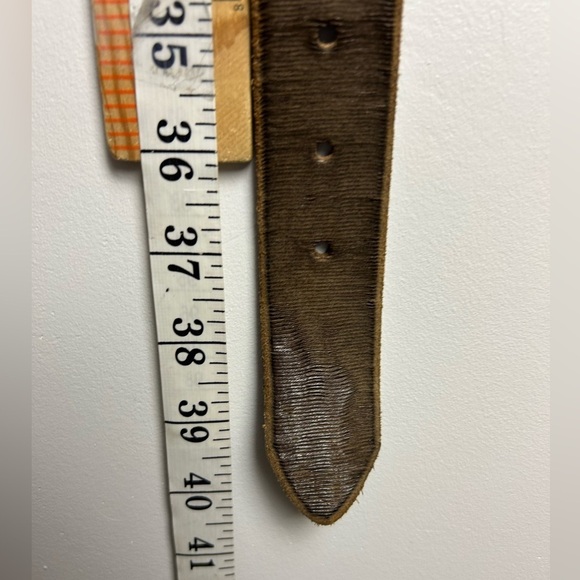 Y2k B.Belt Trim 90cm M Leather Beaded Hand made in Germany Buckle Silver BB0596 - Picture 12 of 13